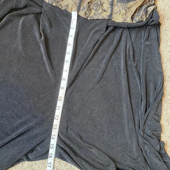 New Black LACE Top CORSET CHAIN CROSS WIDE LEG JUMPSUIT CURVE PLUS 3XL Stretchy - Picture 4 of 8